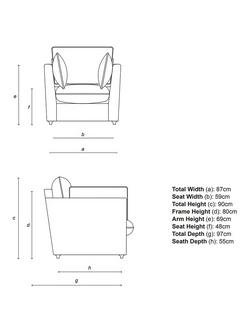 John Lewis x Sophie Conran Cocobella Armchair Replacement Loose Cover - view 2, Beatrice Camelia