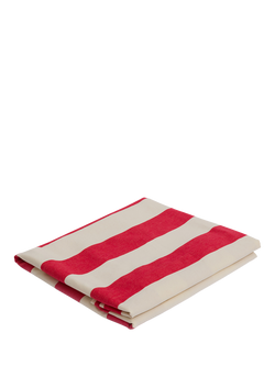 John Lewis x Sophie Conran Cocobella Footstool Replacement Loose Cover, Petunia Red Stripe
