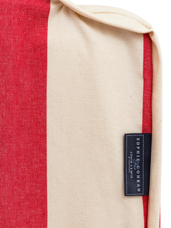 John Lewis x Sophie Conran Cocobella Footstool Replacement Loose Cover - view 2, Petunia Red Stripe