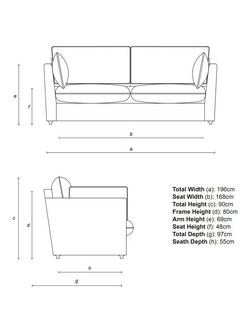 John Lewis x Sophie Conran Cocobella Medium Sofa Replacement Loose Cover - view 2, Boho Cloud