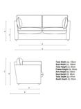 John Lewis x Sophie Conran Cocobella Medium Sofa Replacement Loose Cover, Boho Parchment