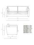 John Lewis x Sophie Conran Cocobella Medium Sofa Replacement Loose Cover, Beatrice Camelia