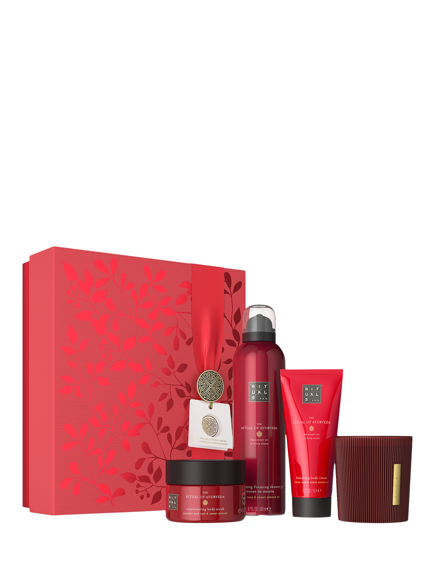 Product image 1 of 5, which shows Rituals The Ritual of Ayurveda Medium Bodycare Gift Set