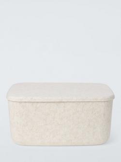 John Lewis Lidded Felt Storage Box, Ecru - view 2, Ecru