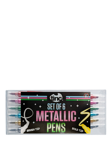 Tinc Metallic Pens, Set of 6, Multi, Multi