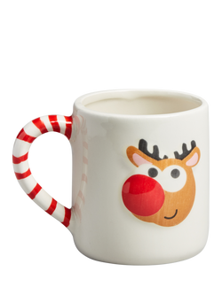 Tinc Christmas Reindeer Mug, 300ml, Multi, Multi