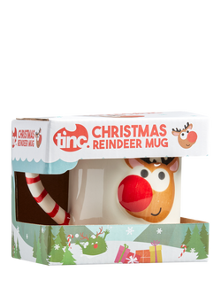 Tinc Christmas Reindeer Mug, 300ml, Multi - view 2, Multi
