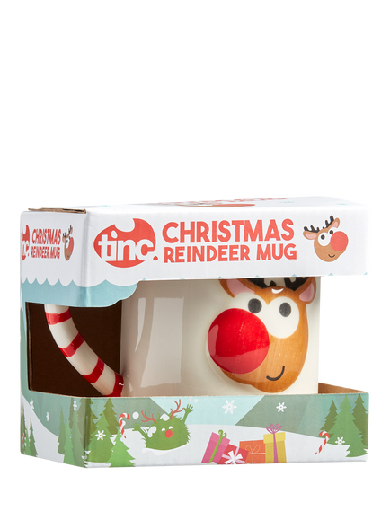 Tinc Christmas Reindeer Mug, 300ml, Multi - view 2, Multi
