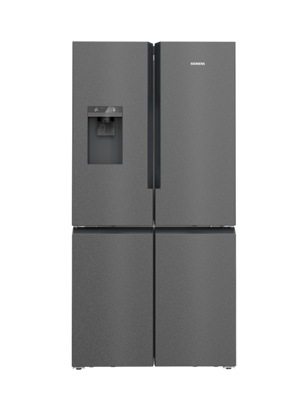 Siemens IQ700 KF96DPXEA Freestanding 70/30 American Fridge Freezer, Black, Black