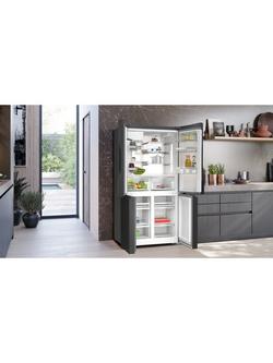 Siemens IQ700 KF96DPXEA Freestanding 70/30 American Fridge Freezer, Black - view 2, Black