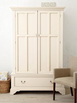 Laura Ashley Clifton 2 Door 1 Drawer Wardrobe. Ivory - view 2, Ivory