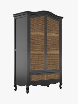 Laura Ashley Montpellier 2 Door 1 Drawer Wardrobe, Black