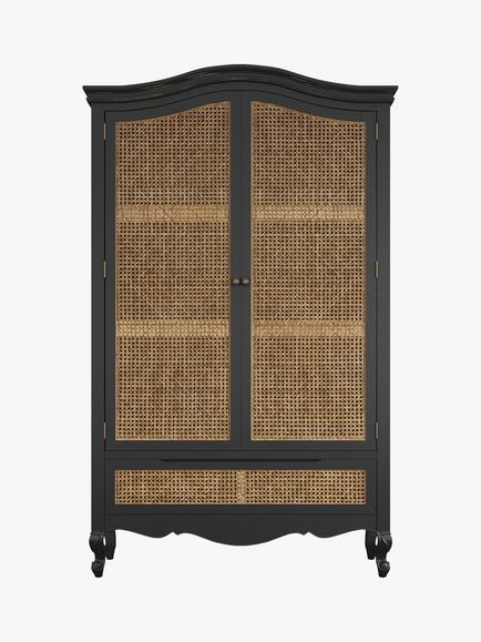 Laura Ashley Montpellier 2 Door 1 Drawer Wardrobe - view 2, Black