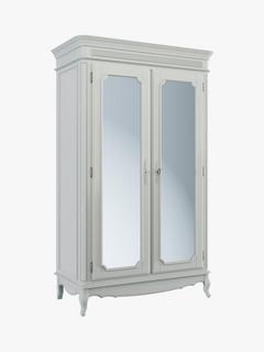 Laura Ashley Provencale 2 Door Mirrored Wardrobe, Dove Grey