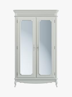 Laura Ashley Provencale 2 Door Mirrored Wardrobe - view 2, Dove Grey