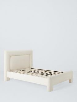 John Lewis Blocky Bed Frame, Double, Boucle White, Boucle White
