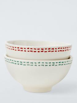 John Lewis X Deliciously Ella Stoneware Dip Bowl, Set of 2, 11.5cm, Multi, Multi