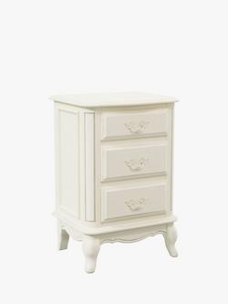 Laura Ashley Provencale 3 Drawer Bedside Table, Ivory