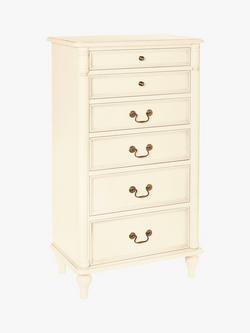 Laura Ashley Clifton 6 Drawer Tall Chest, Ivory, Ivory