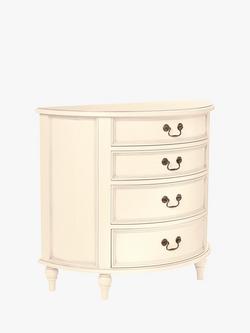 Laura Ashley Clifton 4 Drawer Half Moon Chest, Ivory, Ivory