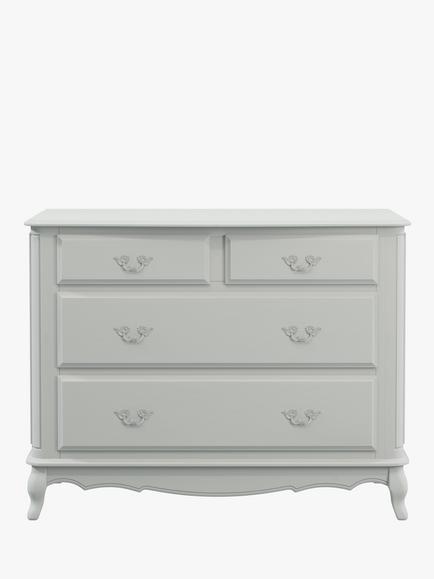 Laura Ashley Provencale 4 Drawer Chest - view 2, Dove Grey