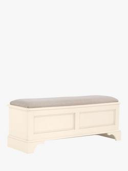 Laura Ashley Clifton Ottoman Storage Blanket Box, Ivory, Ivory