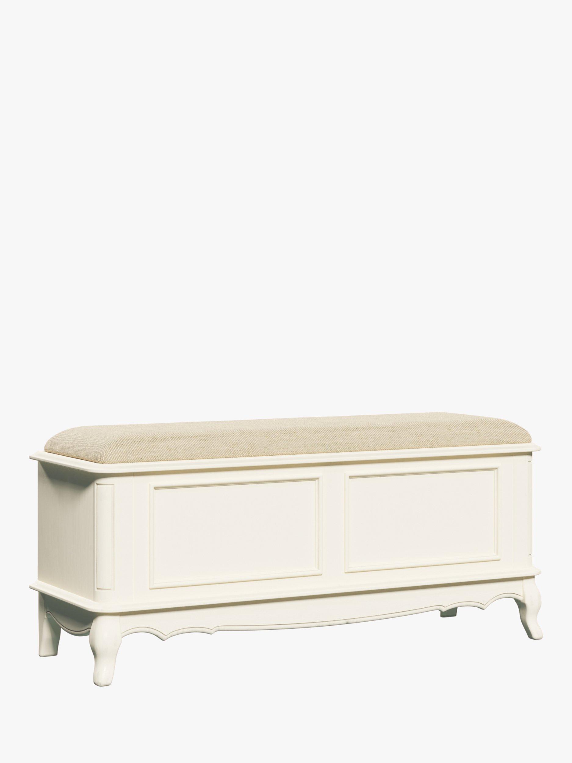 Laura Ashley Provencale Ottoman Storage Blanket Box Ivory