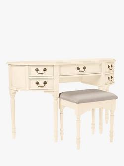 Laura Ashley Clifton Dressing Table & Stool Set, Ivory, Ivory