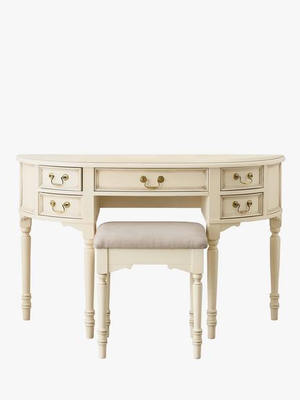 Laura Ashley Clifton Dressing Table & Stool Set, Ivory - view 2, Ivory