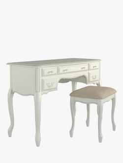 Laura Ashley Provencale 5 Drawer Dressing Table & Stool Set, Ivory, Ivory