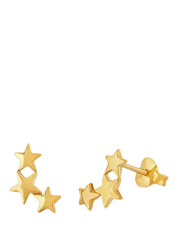 Dinny Hall Bijou Trio Star Stud Earrings - view 2, Gold