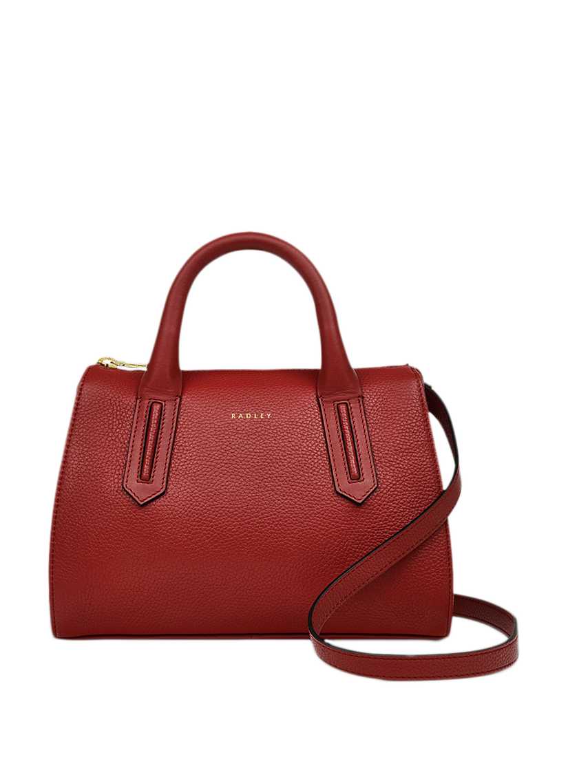 Radley Badgers Walk 2.0 Leather Small Zip Top Grab Bag, Claret