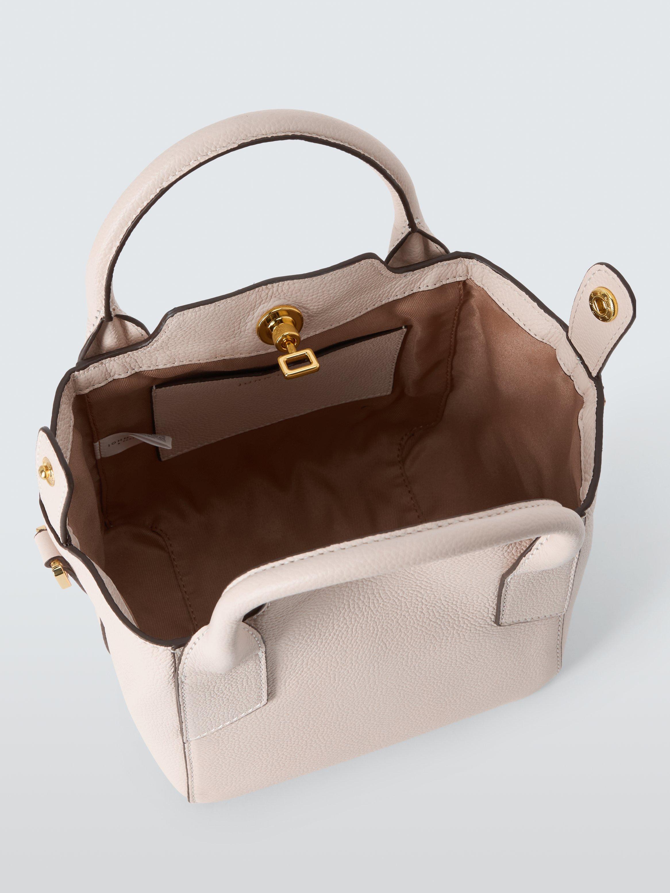 Product image 4 of 6, which shows John Lewis Box Leather Crossbody Bag, Jet Stream Capri
