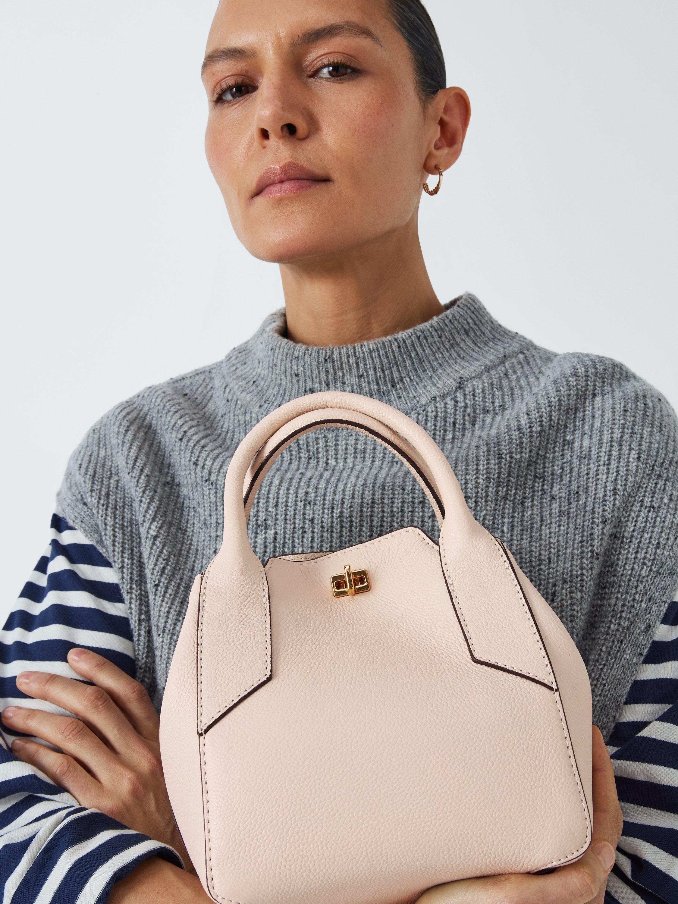 Product image 6 of 6, which shows John Lewis Box Leather Crossbody Bag, Jet Stream Capri