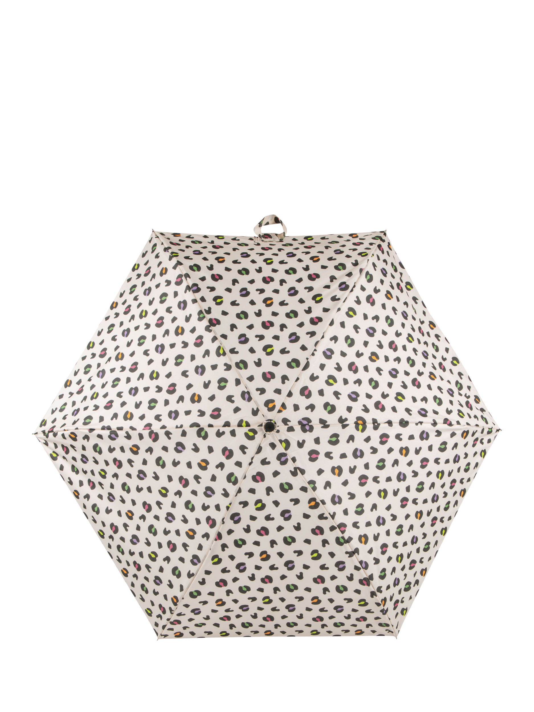 Product image 3 of 4, which shows totes ECO-BRELLA Compact Round Bright Animal Umbrella, White/Multi