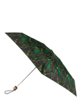 totes ECO-BRELLA Compact Flat Fern Print Umbrella, Green/Multi