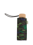 totes ECO-BRELLA Compact Flat Fern Print Umbrella, Green/Multi