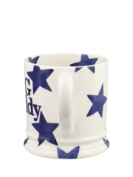 Emma Bridgewater Blue Star 'Big Daddy' Earthenware Pint Mug, 470ml, Blue - view 2, Blue