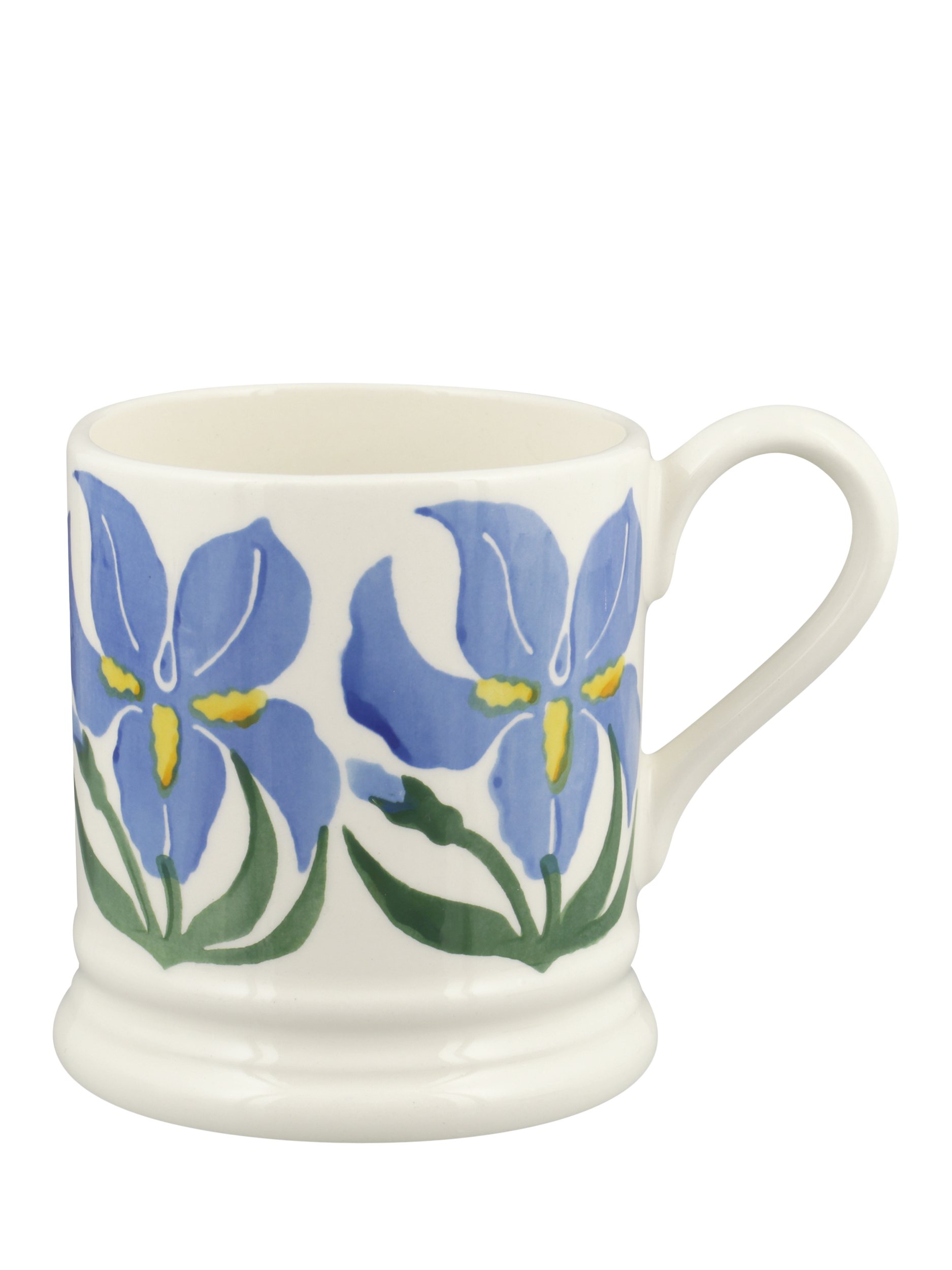 Emma Bridgewater Blue Iris Half Pint Earthenware Mug, 300ml
