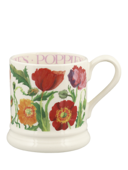 Emma Bridgewater Poppies Half Pint Earthenware Mug, 300ml, Multi