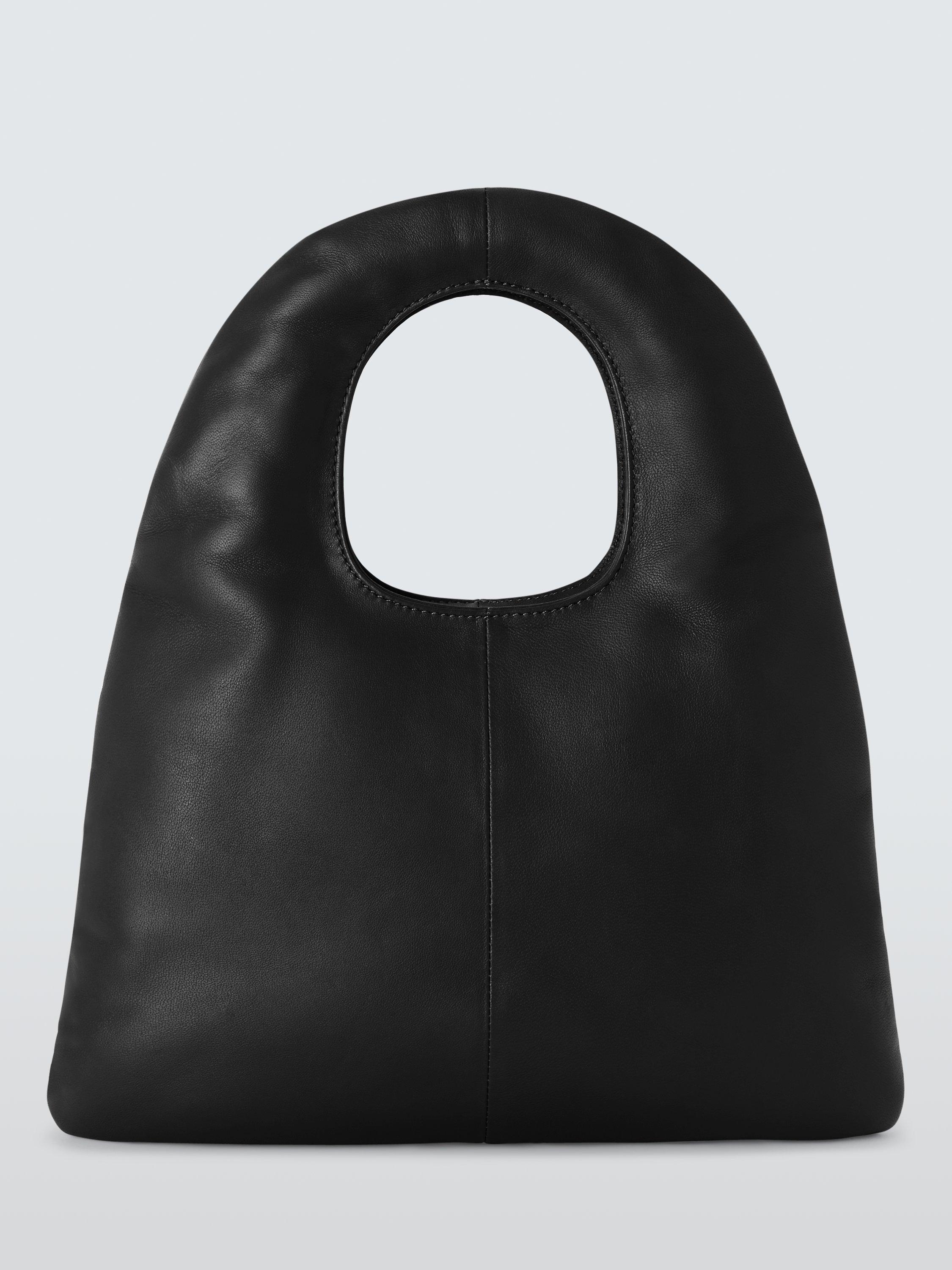Product image 1 of 6, which shows John Lewis x A.W.A.K.E. MODE Puffy Leather Grab Bag, Black