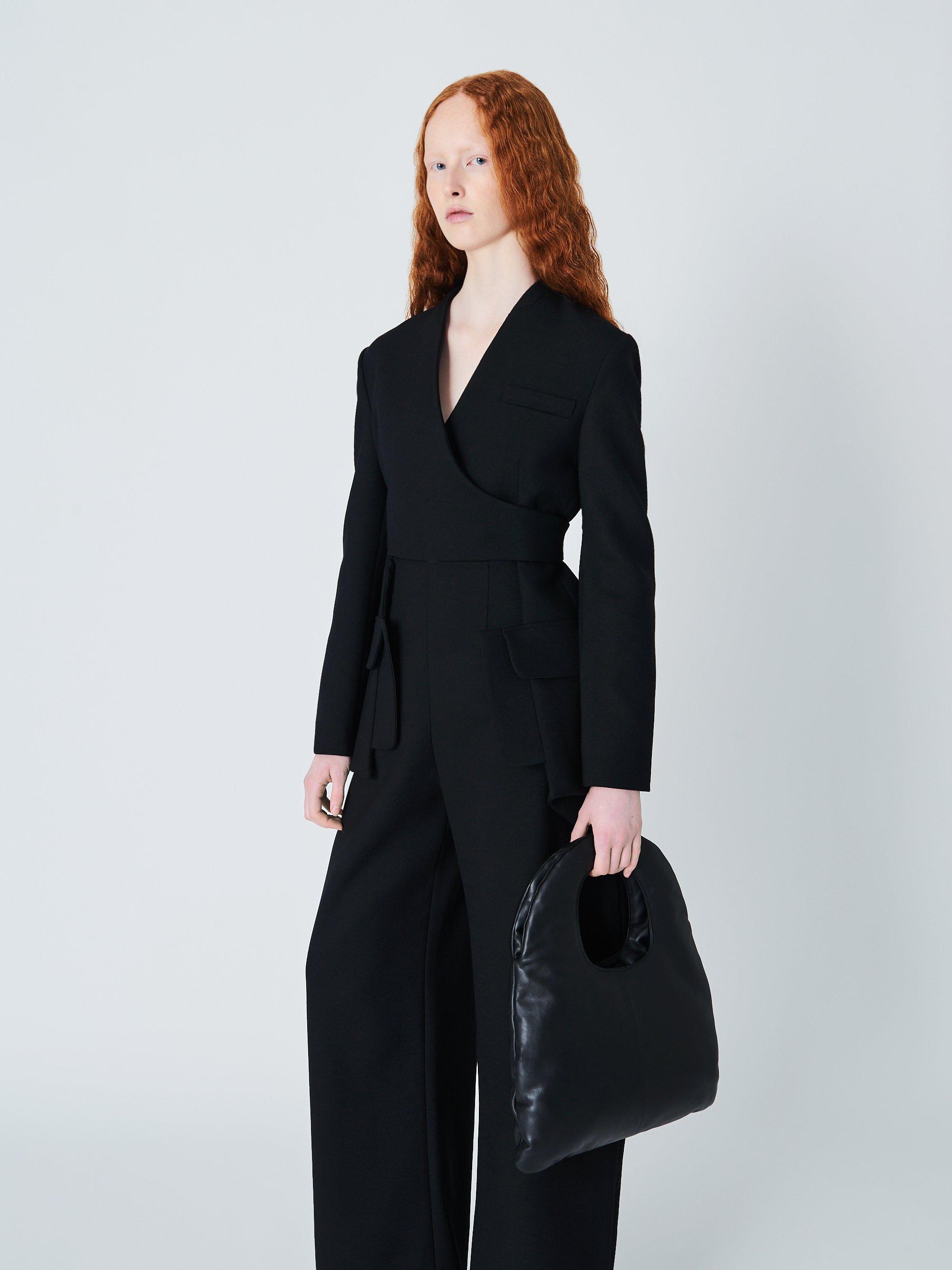 Product image 2 of 6, which shows John Lewis x A.W.A.K.E. MODE Puffy Leather Grab Bag, Black