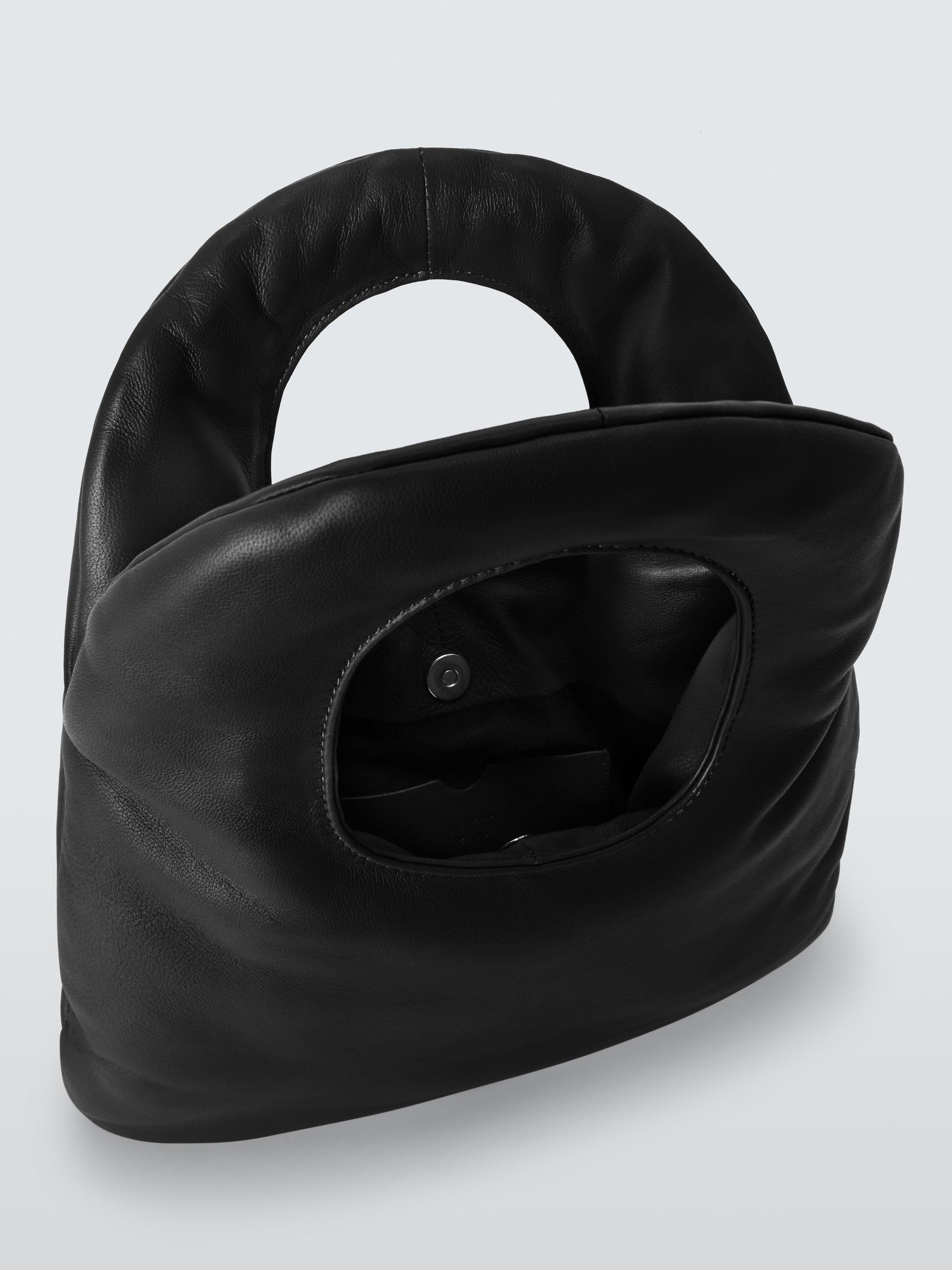 Product image 4 of 6, which shows John Lewis x A.W.A.K.E. MODE Puffy Leather Grab Bag, Black