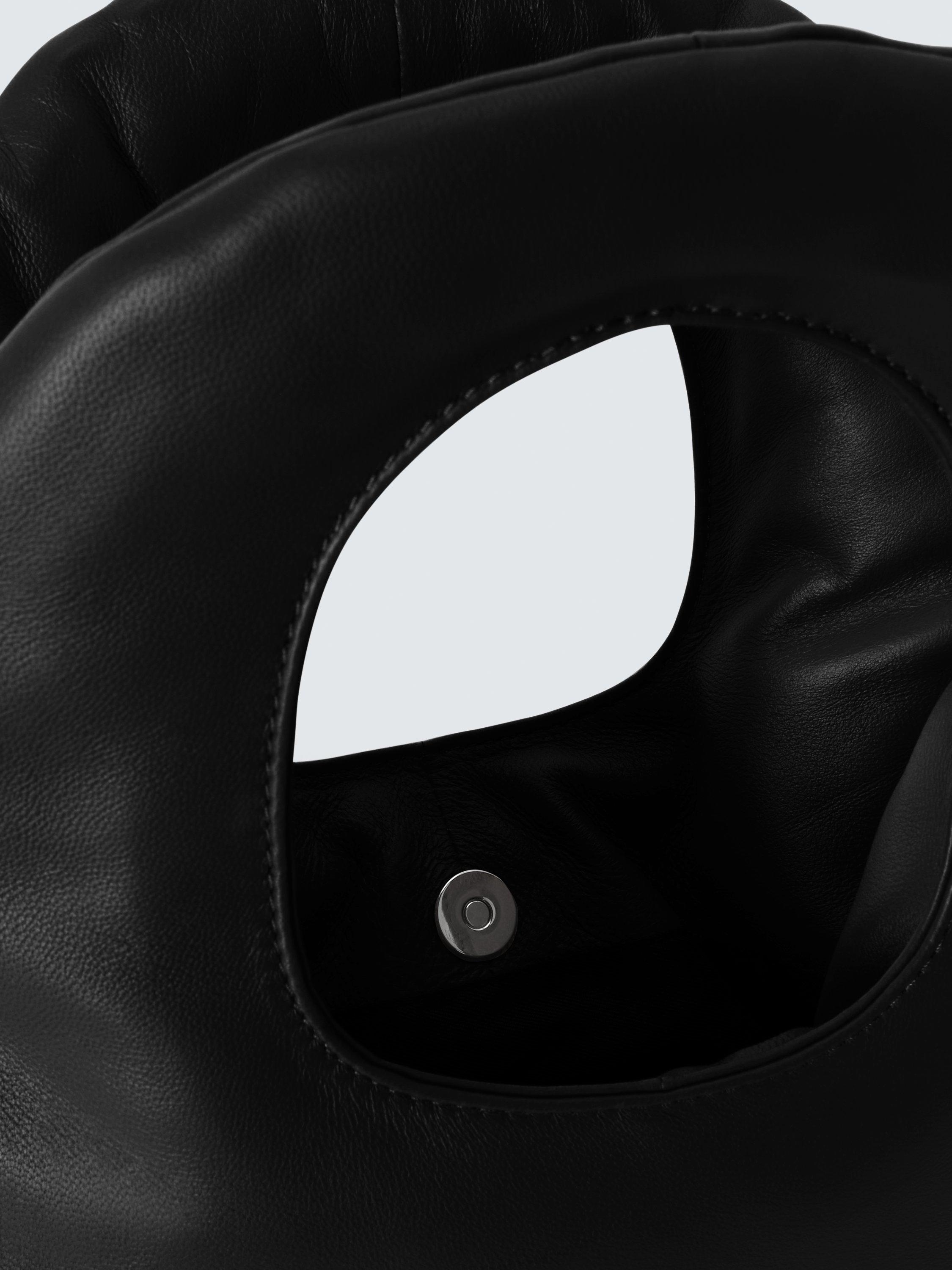 Product image 5 of 6, which shows John Lewis x A.W.A.K.E. MODE Puffy Leather Grab Bag, Black