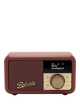 Roberts Revival Petite 2 DAB/DAB+/FM Bluetooth Portable Digital Radio with Alarm, Deep Red