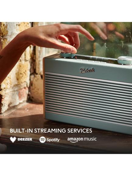 Roberts Rambler Max DAB/DAB+/FM/Internet Bluetooth Digital Radio, Navy Blue - view 2, Duck Egg