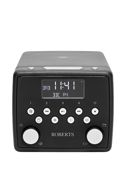 Roberts Sound49 DAB/DAB+/FM/CD Bluetooth Clock Radio, Black, Black