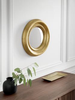 John Lewis Georgian Round Convex Wall Mirror, 40cm, Gold - view 2, Gold