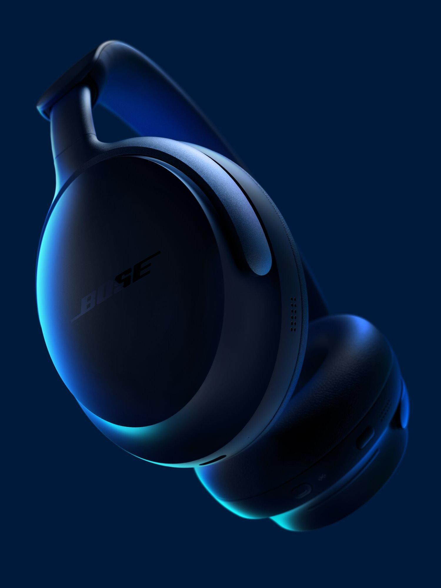 Bose QuietComfort Ultra Noise Cancelling Over Ear Wireless Bluetooth Headphones with Mic Remote Lunar Blue