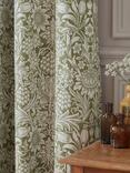 William Morris At Home Sunflower Pair Blackout Lined Pencil Pleat Curtains, Dark Olive